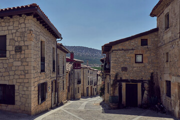 Village of Santo Domingo de Silos. Street in santo Domingo de Silos . In the province of Burgos. Spain