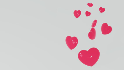 3D Illustration with hearts for Valentine's day © andme