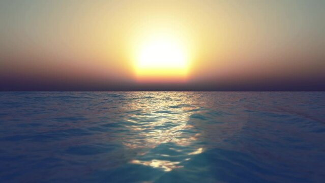 sunset over ocean 4k