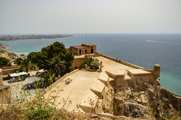 Fototapeta na wymiar View from the castle of Santa Barbara in Alicante, Andalusia - Spain