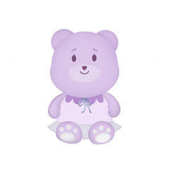 Obraz na płótnie Canvas purple bear