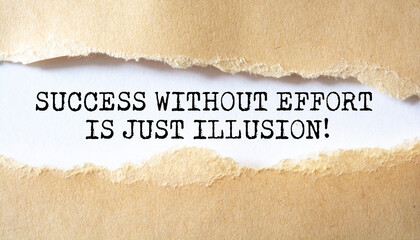 'Success without effort is just illusion' motivation quotes