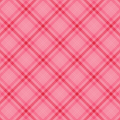 Pink Plaid Valentine Seamless Pattern