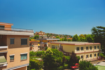 Fototapeta na wymiar Residential development in the town of Scauri, Minturno, Italy.