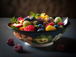 fruit salad in a bowl