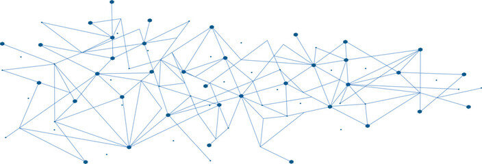 Blue network. Abstract connection on white background. Network technology background with dots and lines for desktop. Ai background. Modern abstract concept. Line background, network technology