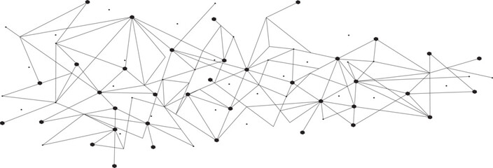 Fototapeta premium Black network. Abstract connection on white background. Network technology background with dots and lines for desktop. Ai background. Modern abstract concept. Line background, network technology