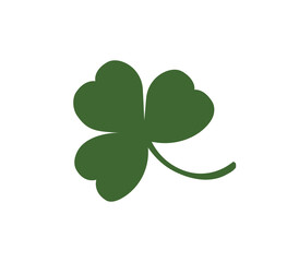 Green shamrock. Irish saint patrick symbol and good luck and undertakings design with magic clover vector leaf