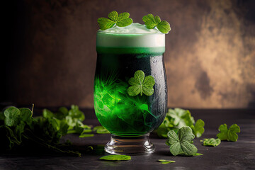 st patricks day background, green beer, Generative AI