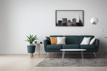 Modern living room with a Asthetic Photoframe