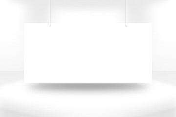 White board with abstract gray retro lights for background
