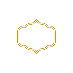 Islamic windows and arches with modern boho design, moon, mosque dome and lanterns