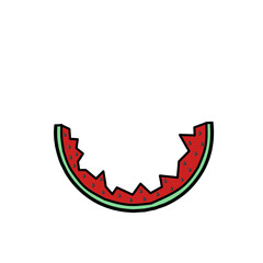 watermelon vector illustration on white background