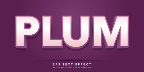 plum editable text effect