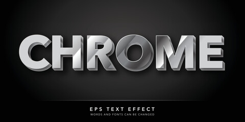 Obraz premium chrome editable text effect