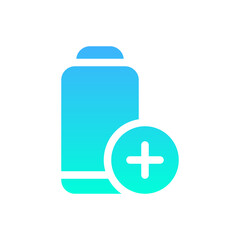 Obraz premium add flat gradient icon