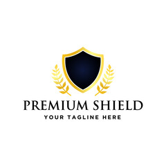 Blank Badge Shield Crest Label Armor Luxury Gold Design Element Template for logo background Card Invitations Decoration Element 