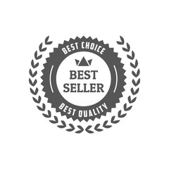 Best seller badge logo icon design laurel. Best seller vector isolated white background. EPS 10 