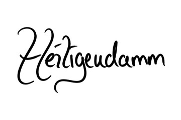 Heiligendamm, Handwritten black on white 