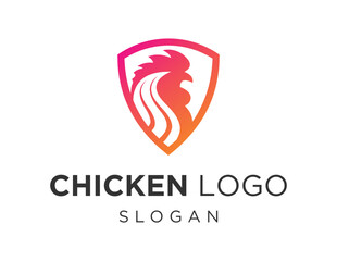 Logo design about Chicken on a white background. created using the CorelDraw application.