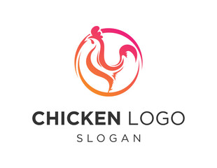 Obraz premium Logo design about Chicken on a white background. created using the CorelDraw application.