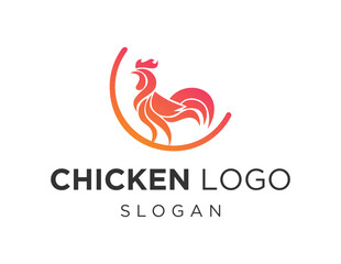 Obraz premium Logo design about Chicken on a white background. created using the CorelDraw application.