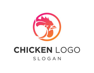 Logo design about Chicken on a white background. created using the CorelDraw application.