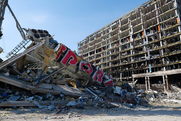 Russia - terrorist country, destroyed shopping and entertainment center in Kyiv