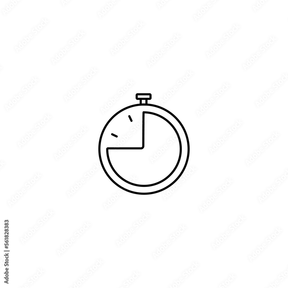 Poster time and clock line icons. vector linear icon set.