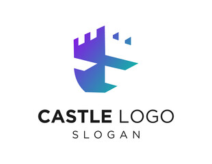 Logo design about Castle on a white background. created using the CorelDraw application.