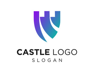 Logo design about Castle on a white background. created using the CorelDraw application.