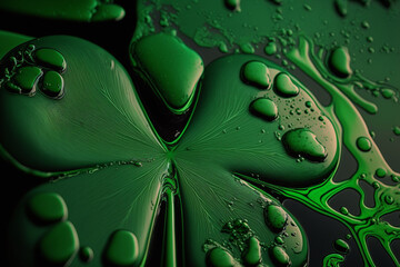 Obraz na płótnie Canvas dark green st patricks day paint wallpaper made by generative ai