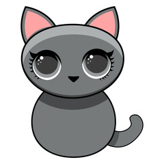 Cute Cat Cartoon Vector Icon Illustration. Animal Love Icon Concept Isolated Premium Vector. Flat Cartoon Style