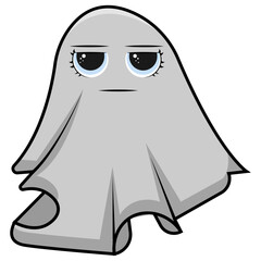 cute ghosts illustration design, flat ghosts element