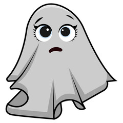 cute ghosts illustration design, flat ghosts element