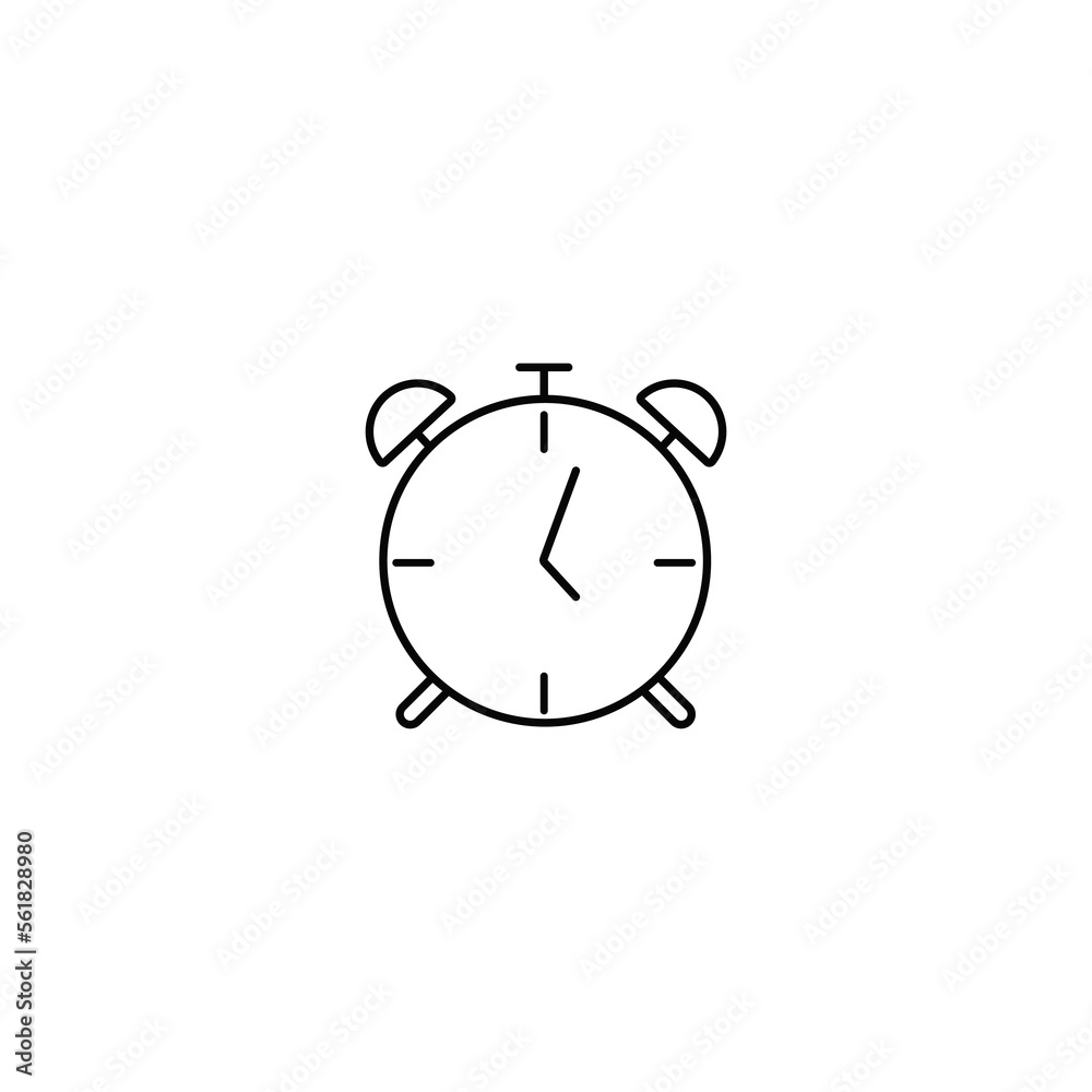 Poster time and clock line icons. vector linear icon set.