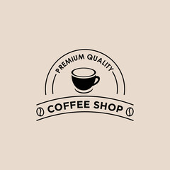 coffee vintage logo vector, cafe brand identity, coffee logo inspiration