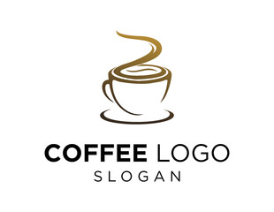 Logo design about Coffee on a white background. created using the CorelDraw application.