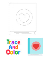 Book tracing worksheet for kids