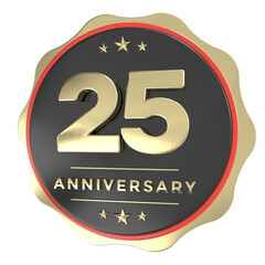 Fototapeta premium Happy Anniversary Number Gold