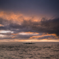 sunset over the sea