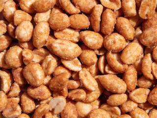 Beautiful tasty roasted honey peanuts texture for backgrounds and other purposes