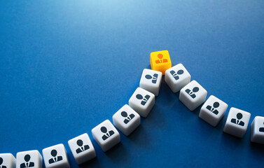 The idea leader pulls partners along with him. Lead the team. Cooperation and teamwork. Initiative...