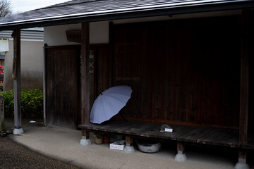 小雨の修善寺　傘