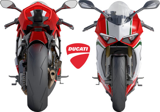 motorbike motorcycle ducati pangiale v4 hq front and backside cutout no shadow