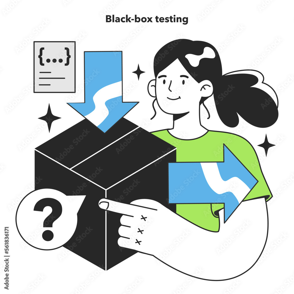Poster black box testing. software testing methodology. it specialist searching