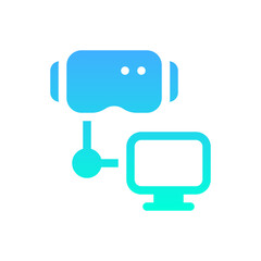vr glasses flat gradient icon