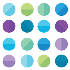 Color circle pattern. Minimalistic modern dot pattern.