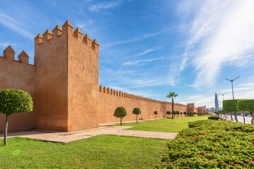 Fototapeta na wymiar Salé Medina, Morocco. Picturesque medieval city walls