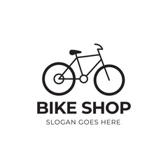 Bicycle logo concept icon vector. Simple design modern vector.